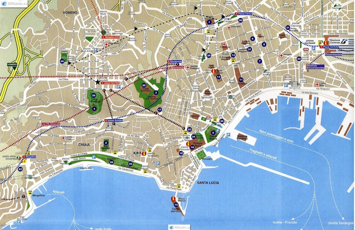 napoli mapa da cidade