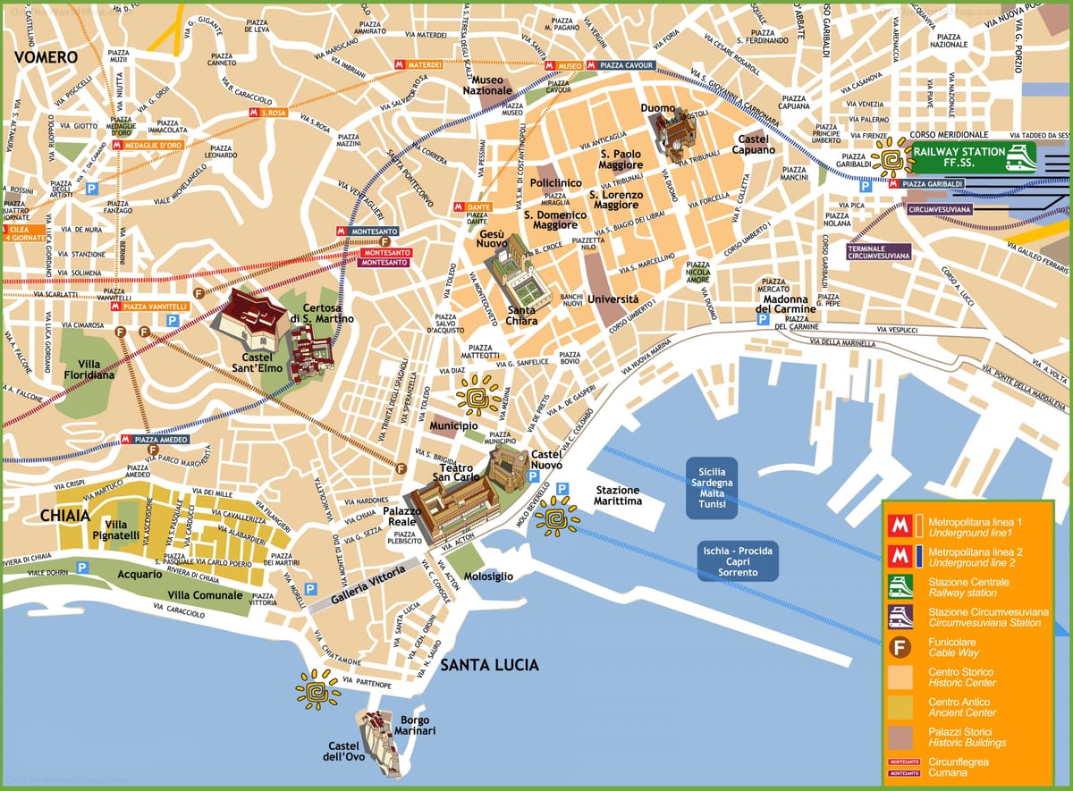 nápoles centro mapa