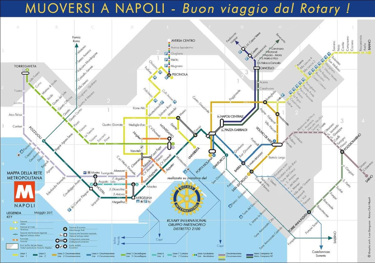 nápoles transporte mapa