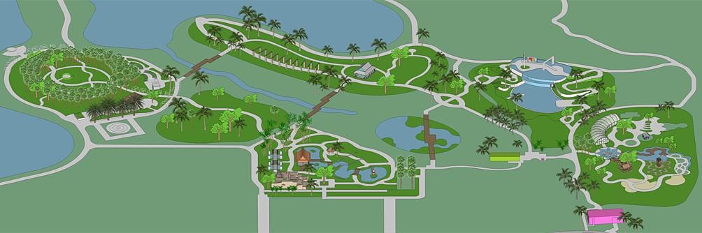 Mapa de nápoles xardín botánico